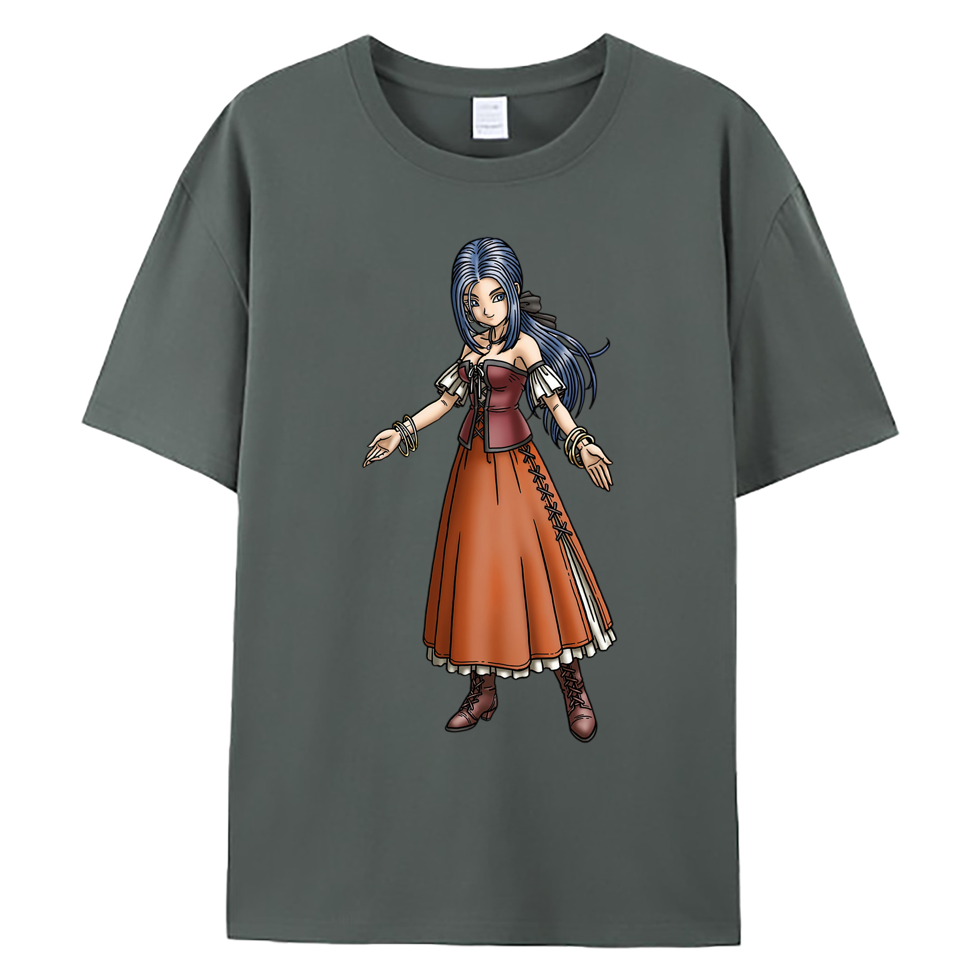 （画像用） ドラゴンクエスト Doragon Kuesuto Dragon Quest 綿100％ メンズ半袖Tシャツ｜肌触りやわらか＆通気性